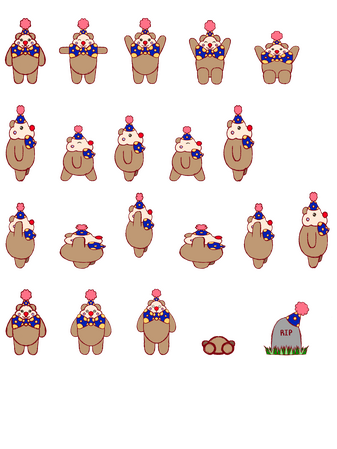 Teddy Bear Clown Sprite Sheet Teddy Bear Clown Sprite Sheet