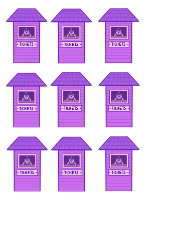 Ticket Booth Bear Night Time Sprite Sheet